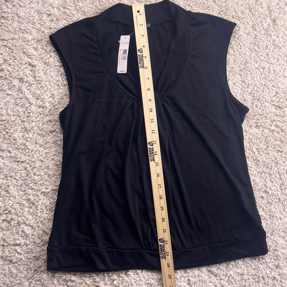 NEW DIRECTIONS BLACK BLOUSE PETITE LARGE NWT - Picture 12 of 13